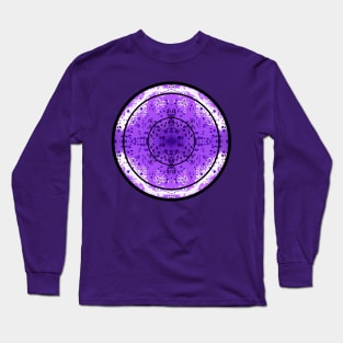 Lavender Purple Paint Pour Pattern Long Sleeve T-Shirt